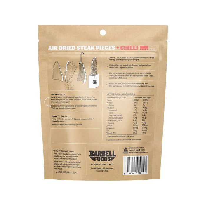 Air Dried Steak - Chilli - 200g - 6 Pack
