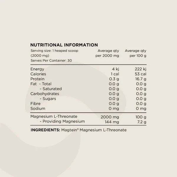 Mag3 - 100% Pure Magnesium L - Threonate - 60g - Carnivore Store