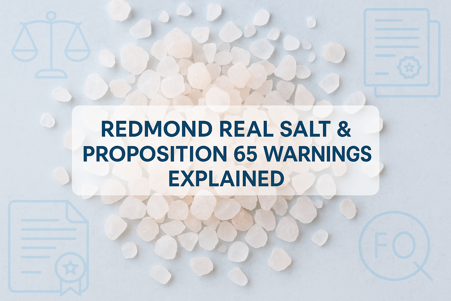 Redmond Real Salt & Proposition 65 Warnings Explained