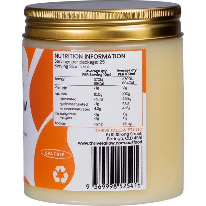 100% Grass Fed Tallow - 250ml - Carnivore Store