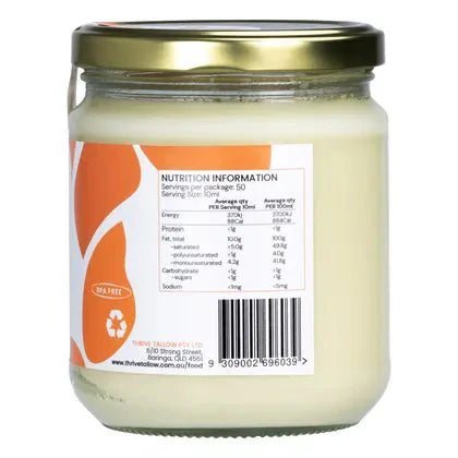 100% Grass Fed Tallow - 500ml - Thrive Tallow