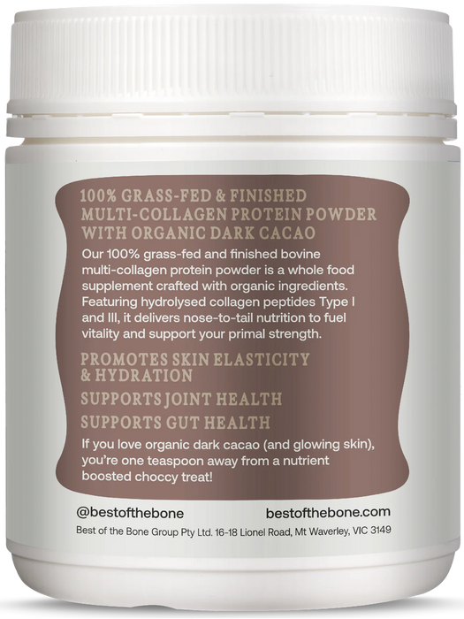 Multi-Collagen Protein Peptides - Raw Organic Cacao - 210g