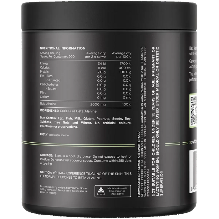 Beta Alanine- 100% Pure Beta Alanine Unflavoured - 400g
