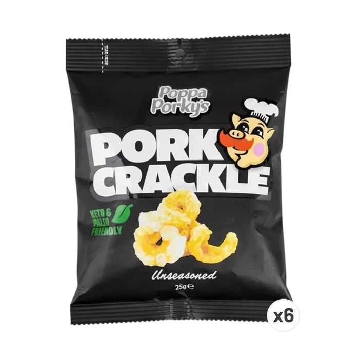 Pork Crackle - Unseasoned - 25g x 6