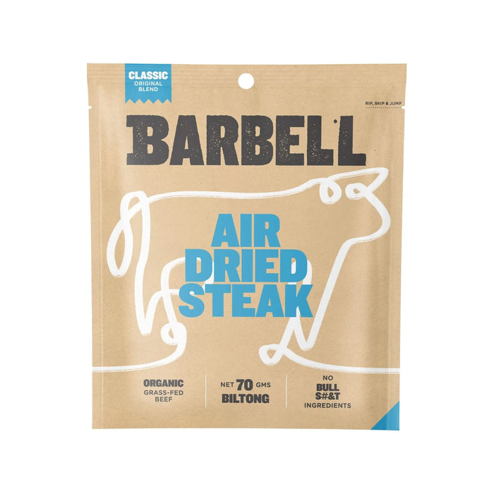 Air Dried Steak - Classic - 70g - 12 Pack - Barbell Foods