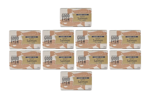 Alaskan Salmon Fillets in Brine - 120g Can x 10 - Good Fish