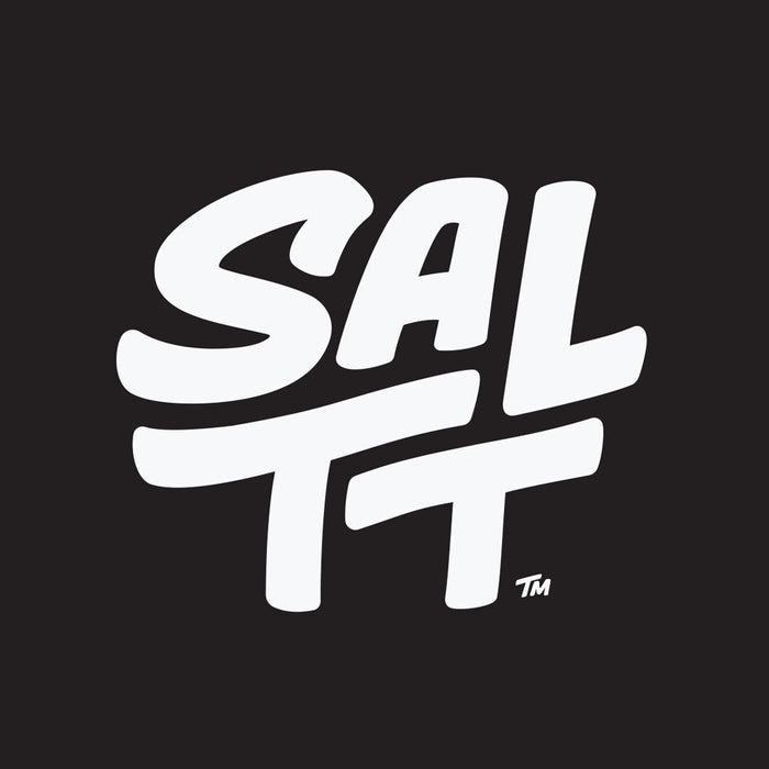 SALTT logo in bold white letters on black background representing the Ultra Variety Electrolyte Drink Mix - 15 Sticks product.
