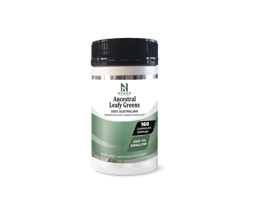 Ancestral Leafy Greens Capsules - Natural Magnesium - 160 Capsules - NXGEN Wholefoods