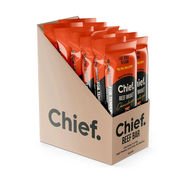 Beef Brisket Bar - Cheezeburger - Box of 12 - Chief