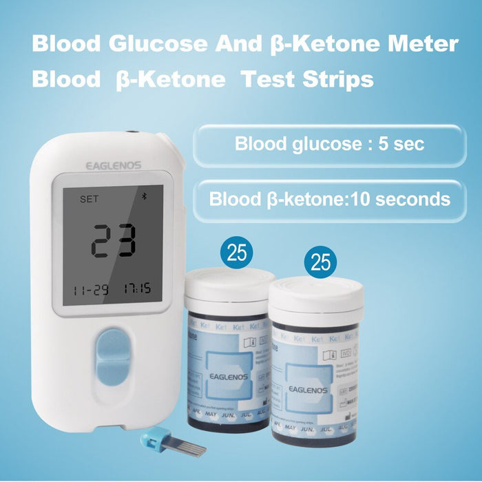 Blood ketone test strips x 50 - Yo Keto