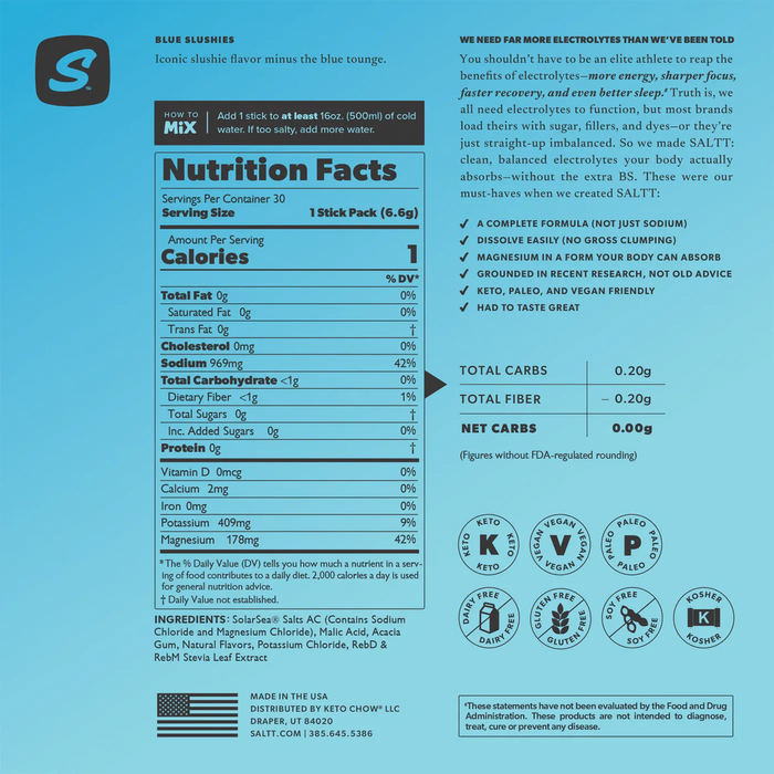 Blue Slushies - 30 Sticks - Carnivore Store