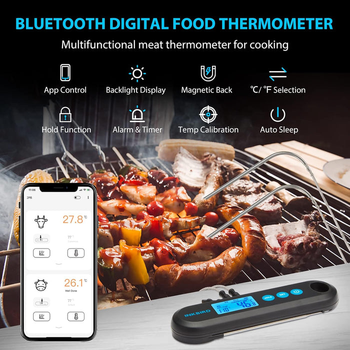 Bluetooth Digital Meat Thermometer With External Probes - Yo Keto