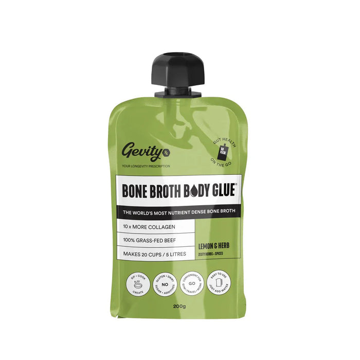 Bone Broth Body Glue - Lemon & Herb - 200g Pouch - Carnivore Store