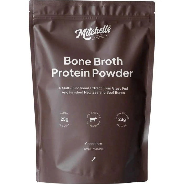 Bone Broth Protein Powder Chocolate - 500g - Mitchells Nutrition