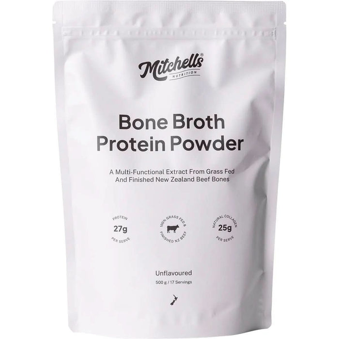 Bone Broth Protein Powder Unflavoured - 500g - Mitchells Nutrition