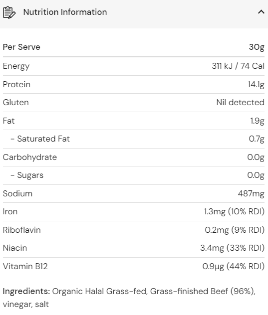 Carnivore Biltong - 90g - Carnivore Store