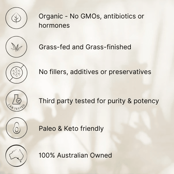 Certified Organic Grass Fed Beef Liver Capsules - 120 Capsules