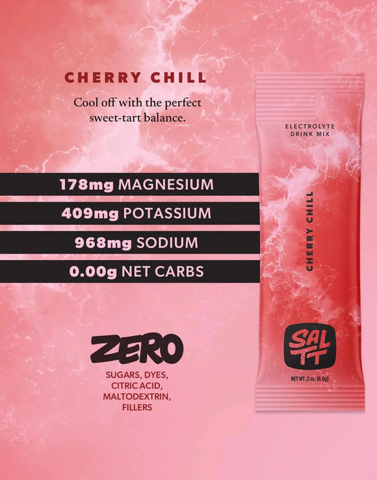 Cherry Chill Electrolyte Drink Mix - 30 Sticks - SALTT