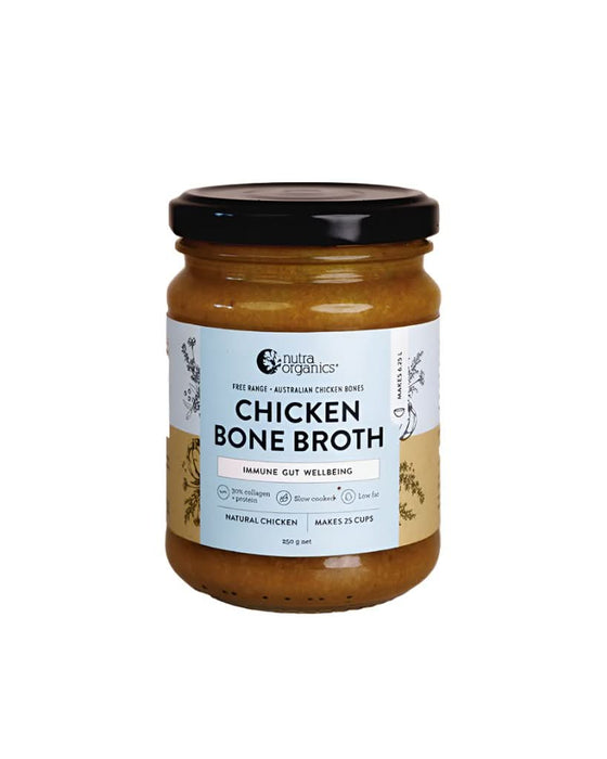 Chicken Bone Broth Concentrate - Natural - 250g - Best Before 07 Jan 2026 - Nutra Organics