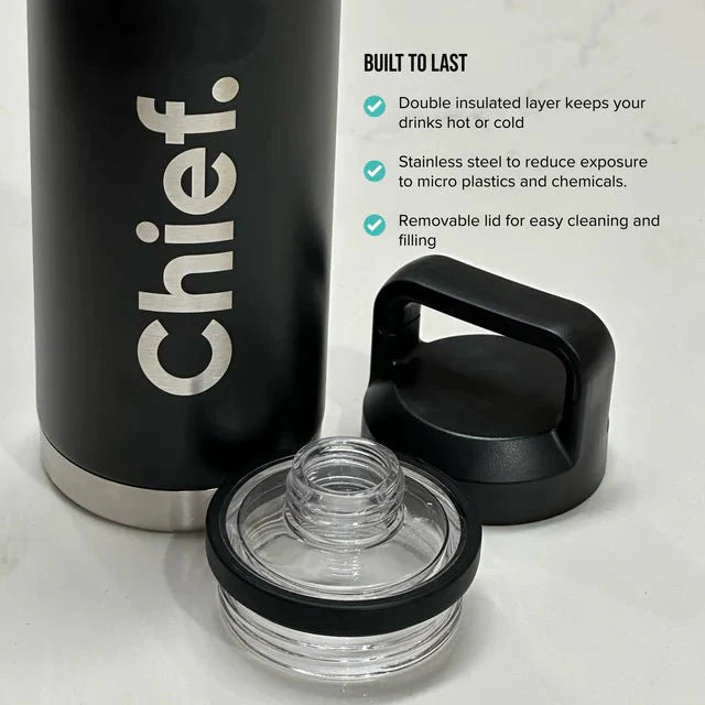 Chief Stainless Steel Water Bottle 800ml - Carnivore Store