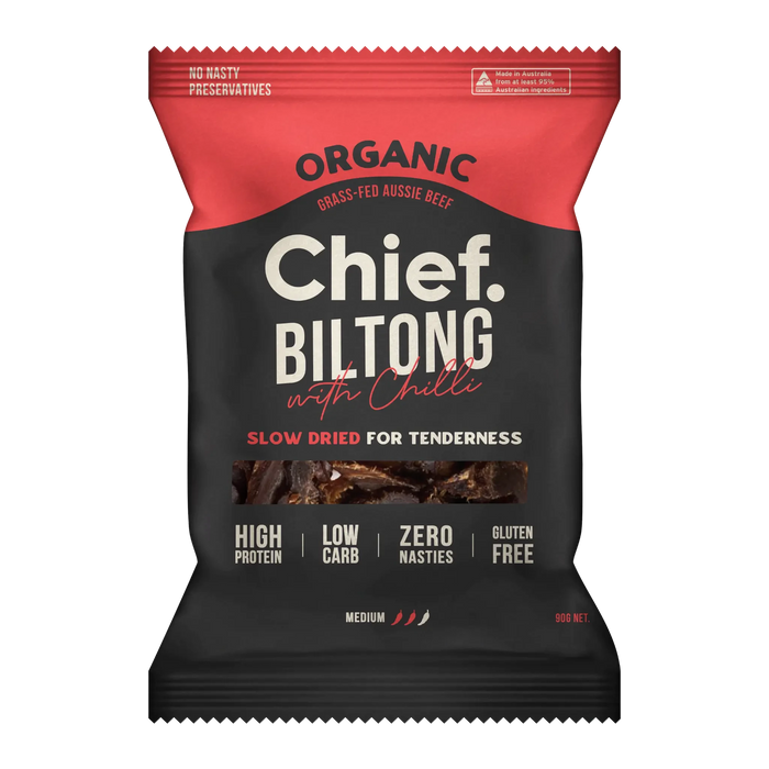 Chilli Beef Biltong 90g - 6 Pack - Chief