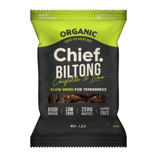 Chipotle & Lime Beef Biltong - 90g - Yo Keto