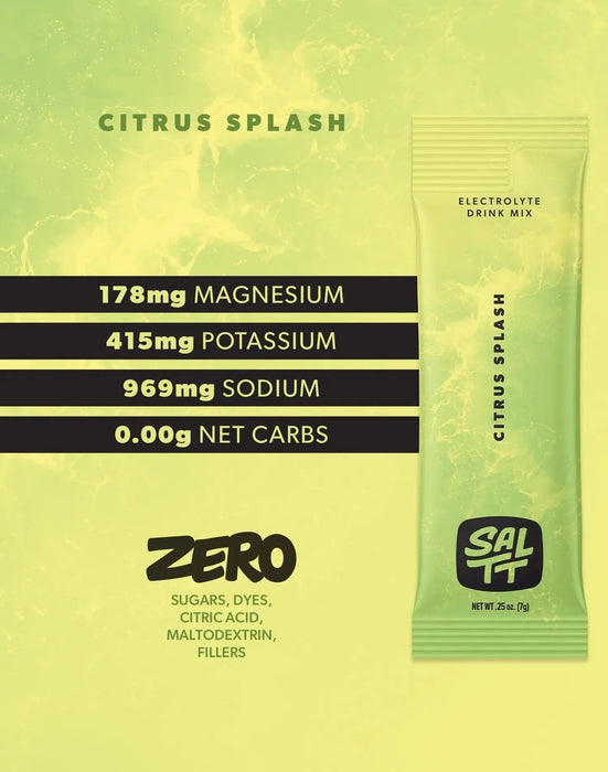 Citrus Splash Electrolyte Drink Mix - 30 Sticks - SALTT