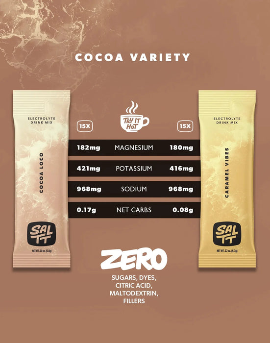 Cocoa Variety Electrolyte Drink Mix - 30 Sticks - Carnivore Store