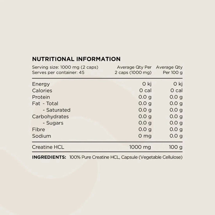 Creatine 100% Pure HCL - 240 Caps - Switch Nutrition