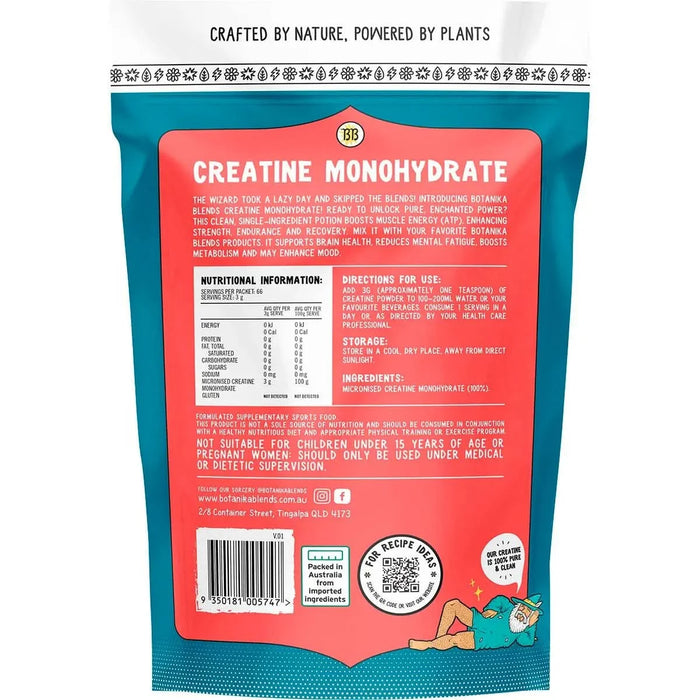 Creatine Monohydrate - 200g - Botanika Blends