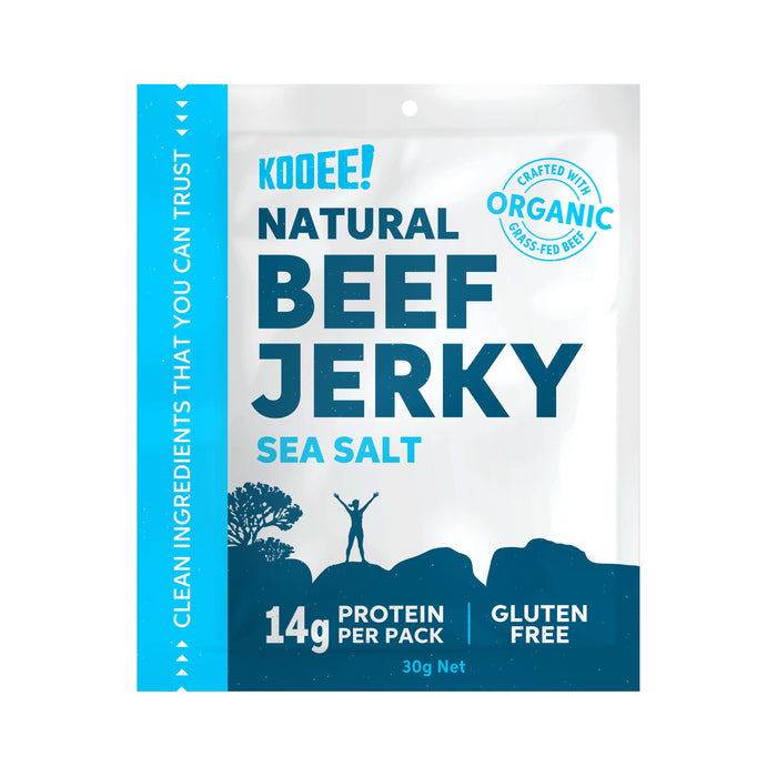 Grass Fed Beef Jerky - Sea Salt x 10 - KOOEE!