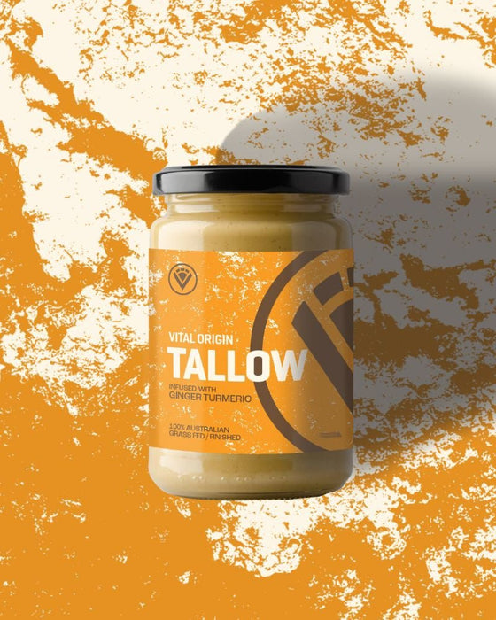 Grass Fed & Finished Tallow - Ginger Tumeric - 250ml - Yo Keto