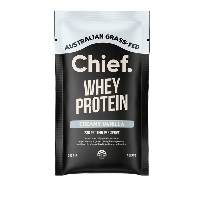 Grass-fed Whey Protein Powder - Creamy Vanilla - 30g