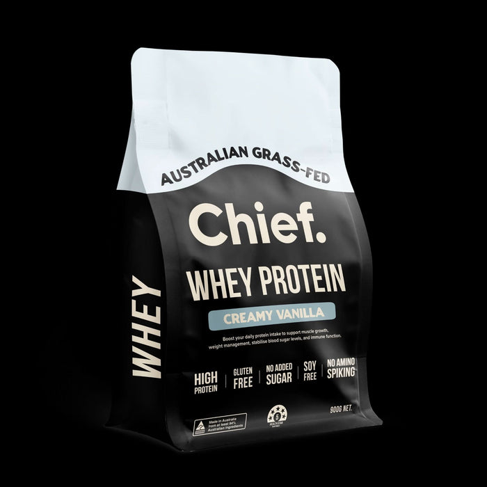 Grass - fed Whey Protein Powder - Creamy Vanilla - 900g - Chief