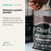 Grass-fed Whey Protein Powder - Smooth Chocolate - 900g by Chief with smooth texture, ideal for sensitive stomachs.