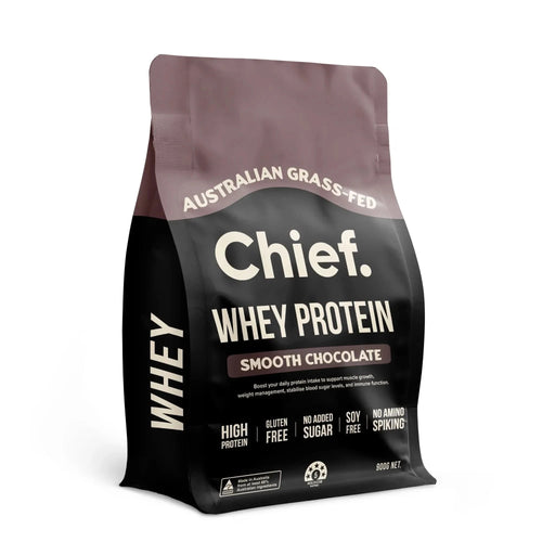 Grass - fed Whey Protein Powder - Smooth Chocolate - 900g - Chief