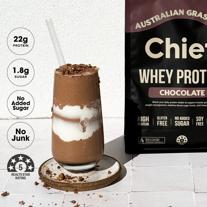 Grass - fed Whey Protein Powder - Smooth Chocolate - 900g - Chief