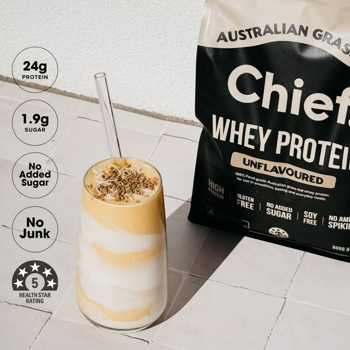 Grass - fed Whey Protein Powder - Unflavoured - 900g - Chief