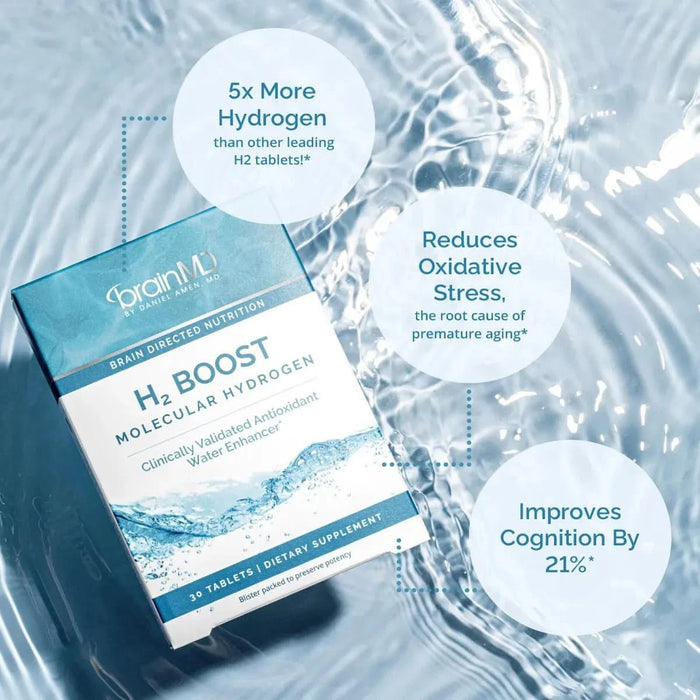 H2 Boost Molecular Hydrogen - 80 mg - 30 Tablets - BrainMD