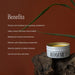 Holy Grail Tallow Balm - 70g by Tuttofare with benefits listed, placed on rustic wood with green leaves background