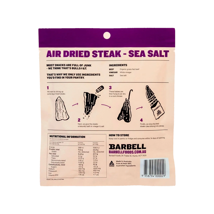 Air Dried Steak - Sea Salt - 70g