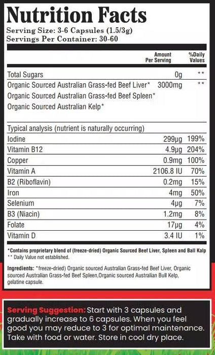 Iron Support - 180 Capsules - Carnivore Store