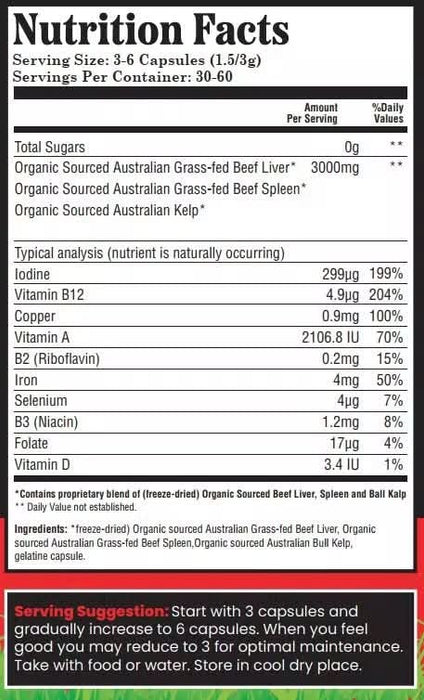 Iron Support - 180 Capsules - Best Before 01 Nov 2025 - Grassland Nutrition