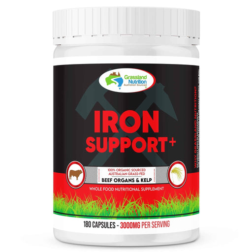 Iron Support - 180 Capsules - Best Before 01 Nov 2025 - Grassland Nutrition