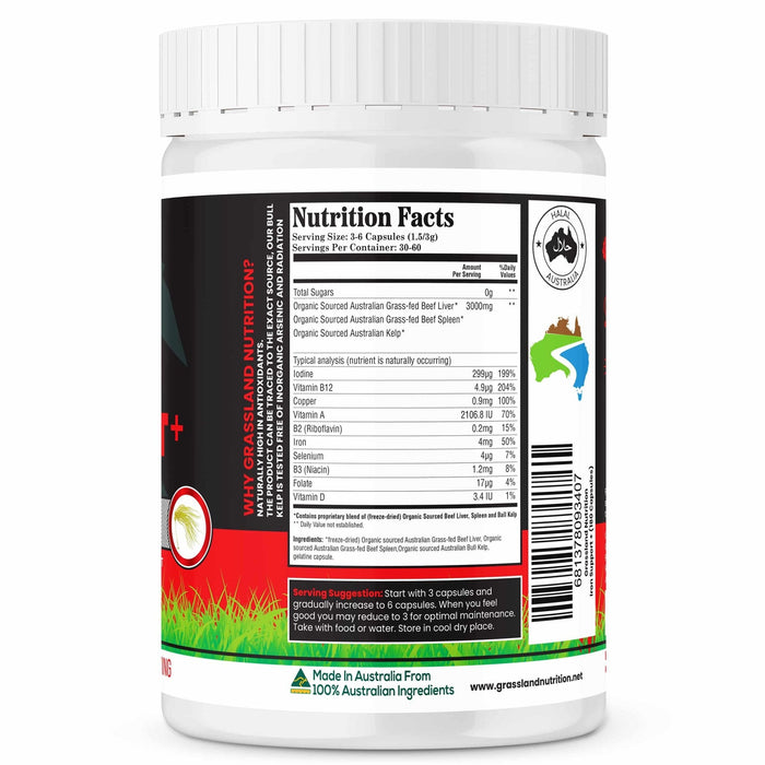 Iron Support - 180 Capsules - Best Before 01 Nov 2025 - Grassland Nutrition