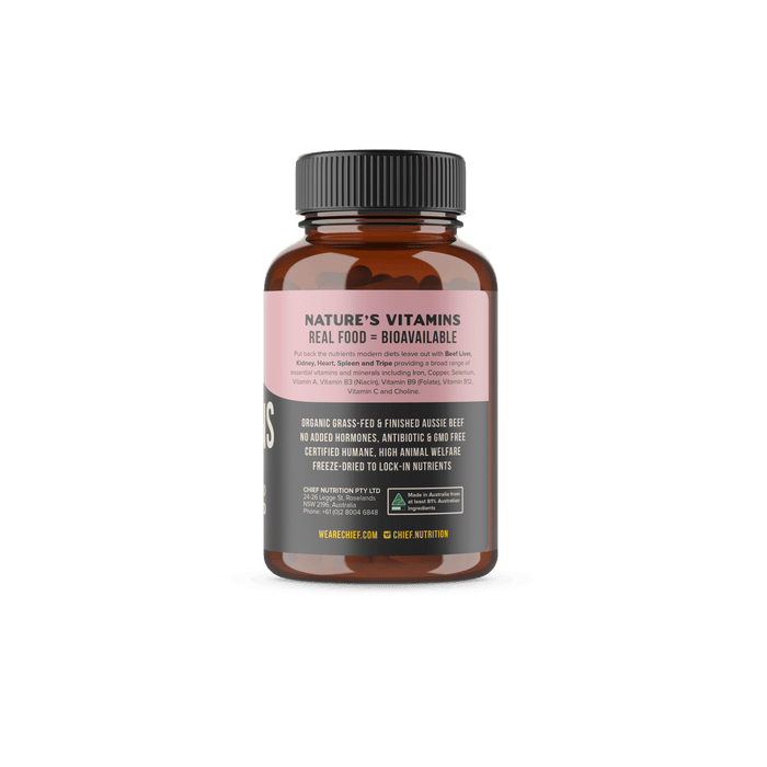 Multivitamin - Organic Beef Organs - 120 Capsules