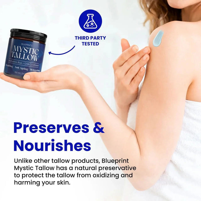 Mystic Tallow Balm - Methylene Blue and GHK - Cu Infused - 100ml - Blueprint Vitality