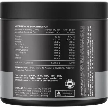 NAC - 100% N - Acetyl L - Cystine - 60 Caps - Carnivore Store