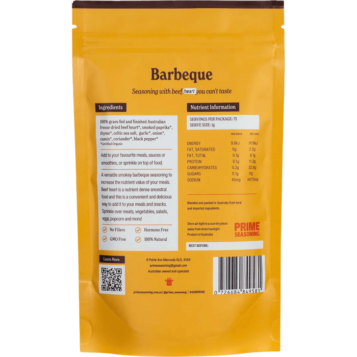 Organic Barbeque Seasoning with Beef Heart - 75g