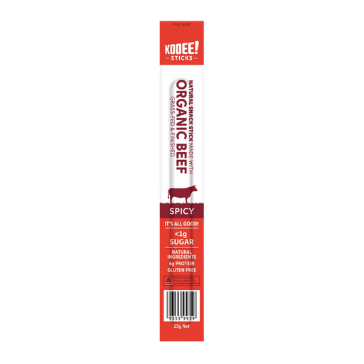 Organic Beef Stick - Spicy - Expires 24 Nov 2025 - KOOEE!